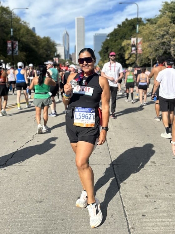 surgical weight loss patient after running marathon