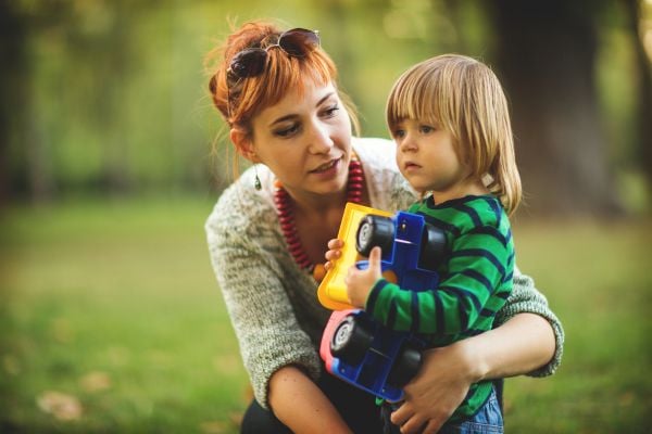 a parent and a kid