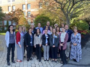 Group of healthcare staff outdoors